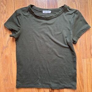 Olive green t shirt - small - purchased at TJMAXX